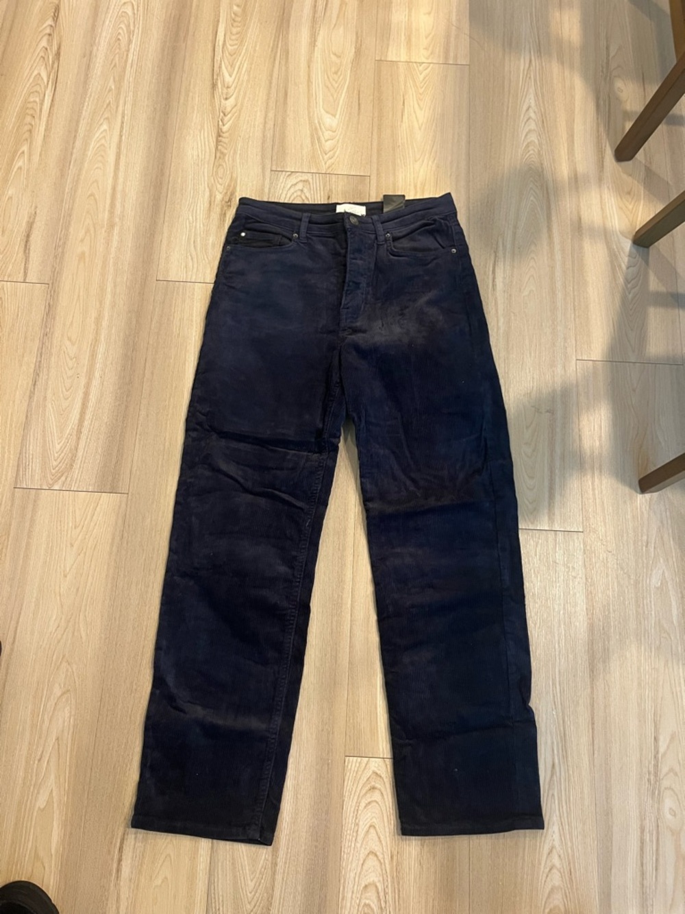 H&M Navy Wide-Leg corduroy Pants